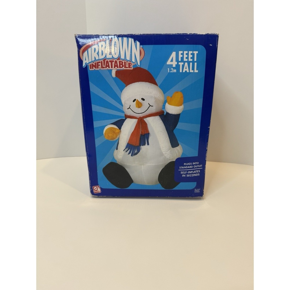 Gemmy Airblown Inflatable Snowman 4 Foot Tall w Box